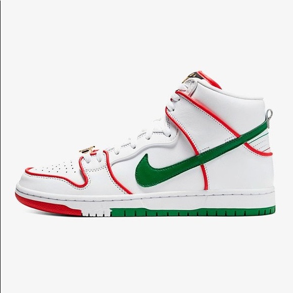 Nike Sb Dunk High Premium QS P-Rod Mexican Boxing Gloves - CT6680 100 - Picture 2 of 3